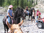 Paardrijden en quading in de Rocky Mountains