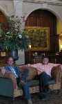 Sir Kees en Sir John loungen in Fairmont hotel Lake Louise